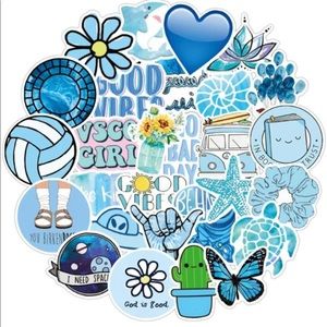 Cute blue vsco sticker pack